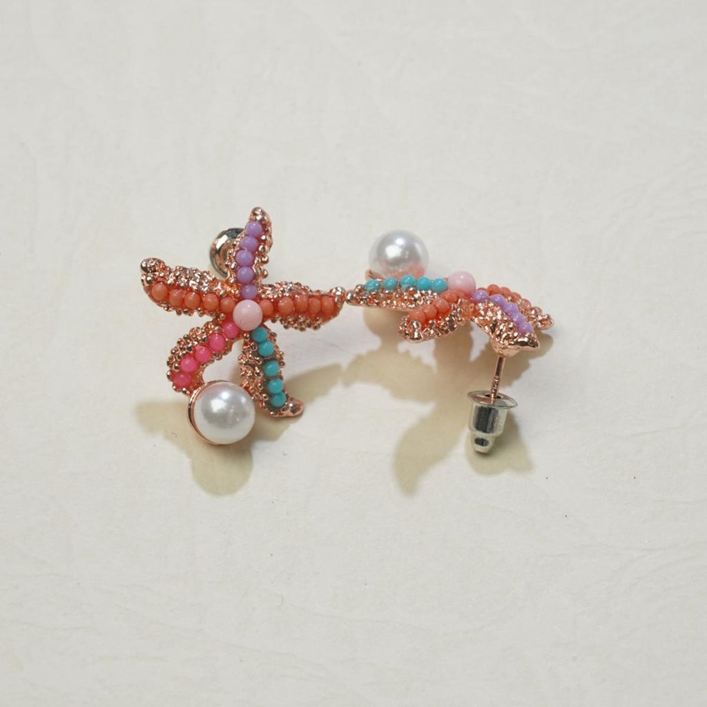Subang Stud, Berwarna-warni, Subang Tapak sulaiman Manik dengan Mutiara, Gaya Percutian Musim Panas, Untuk Wanita Fesyen anting cute  earrings