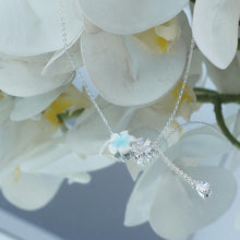 Load image into Gallery viewer, 【Pendant Necklace】Frosted Floral Zircon Necklace, Delicate Chain with Elegant Tassel, Ethereal Trendy Jewelry