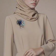 Load image into Gallery viewer, Kerongsang besar bahu Kristal Titisan Air Mata, Berinspirasikan Vintaj, Berlian Buatan Berwarna-warni, Gaya Glam, Sesuai untuk Penampilan Malam dan Parti
