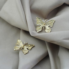 Load image into Gallery viewer, 【Stud Earrings】Alloy Silver Plated Butterfly Earrings, Textured &amp; Artistic, Chic Choice for Women