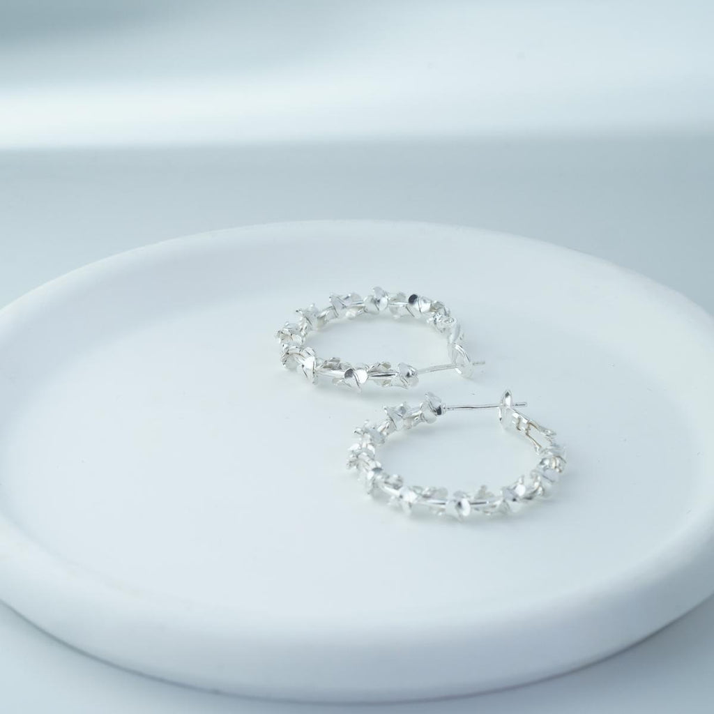 【Hoop Earrings】 Minimalist Silver Plated Hoop Earrings, Versatile Style for Women' Daily & Elegant Looks