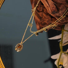Load image into Gallery viewer, 【Pendant Necklace】 Asymmetric Chain Design with Tiger Eye Pendant Necklace for Elegant Women