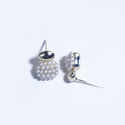 【Drop Earrings】 Gold-Plated Square Pearl Earrings, Elegant Delicate Design, Chic & Stylish for Women