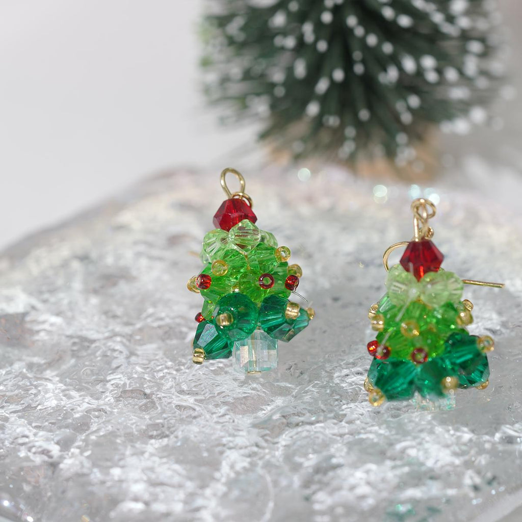 【Drop Earrings】Hook Christmas Tree Earrings,Exquisite Festive Design,Ideal for Holiday Celebrations