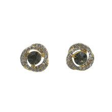Load image into Gallery viewer, 【Earrings】Swirl Pattern Elegant Earrings Dark &amp; Clear Stones Lightweight Accessory for Ladies&#39; Daily Wear