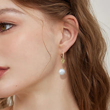 Load image into Gallery viewer, 【Hoop Earrings】Alloy Gold Plated Heart &amp;  Pearl Earrings with Zircon Inlaid, Romantic Sweet Style for Women