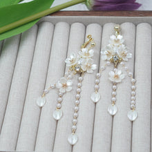 Load image into Gallery viewer, 【Drop Earrings】Resin White Flower Pearl Tassel Earrings, Romantic Elegant Style for Fashion Loving Women