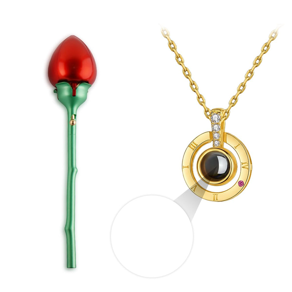 Custom Photo Necklace for Women. Personalized Memorial Jewelry with Picture Inside, Gold/silver Plated. Unique Remembrance, Anniversary, Birthday Gift for Mom, Wife, Girlfriend