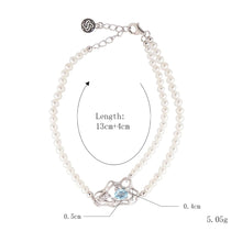 Load image into Gallery viewer, Blue Topaz Birthstone Bracelet for Women, December Birthstone 925 Sterling Silver Wave Pendant, Adjustable Bead Bracelet Ocean Inspired Jewelry Gift