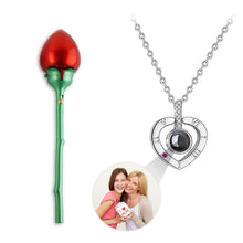 Load image into Gallery viewer, Custom Photo Necklace for Women. Personalized Memorial Jewelry with Picture Inside, Gold/silver Plated. Unique Remembrance, Anniversary, Birthday Gift for Mom, Wife, Girlfriend