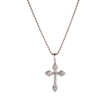 Load image into Gallery viewer, 3 Colors Cross Pendant Necklace Silver/Black/Green Iced Out Copper Zircon Hip Hop Jewelry Gift for Men Women