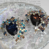 Vintage-Inspired Teardrop Crystal Brooches | Colorful Rhinestone Glam for Evening & Party Looks