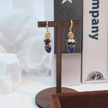 Load image into Gallery viewer, 【Earrings&amp;Necklace】Elegant Lapis Lazuli &amp; Pearl Jewelry Set for Graceful Women, Charming Blue-White Design