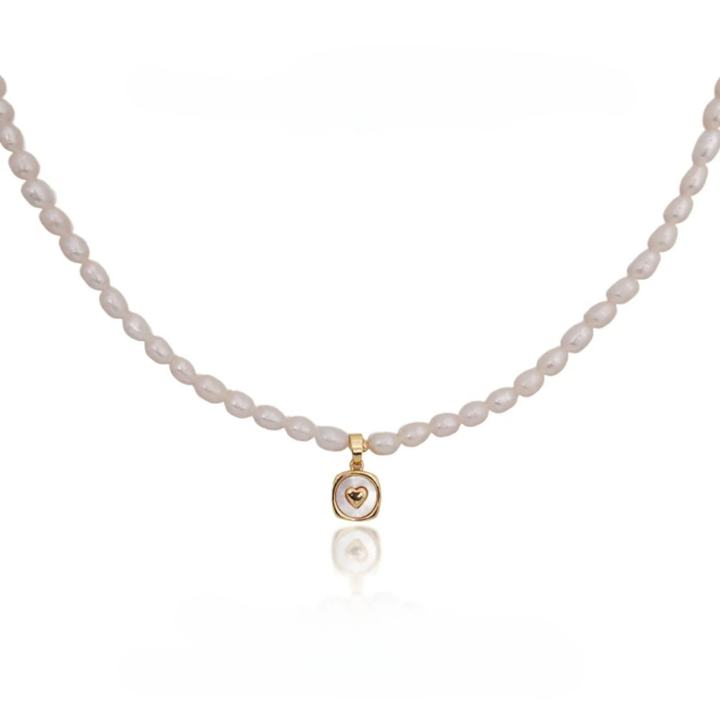 【Pendant Necklace】Natural Pearl Necklace with Copper-Cover Pearl Pendant, Classic Elegant Gift for Women, Romantic Pendant Necklace