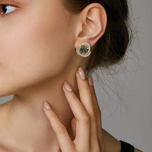 Load image into Gallery viewer, 【Earrings】Swirl Pattern Elegant Earrings Dark &amp; Clear Stones Lightweight Accessory for Ladies&#39; Daily Wear