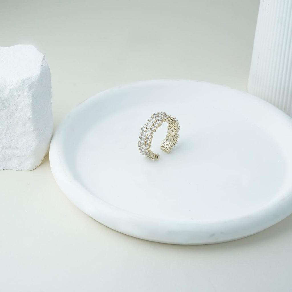 【Open Ring】Glam Zircon Encrusted Adjustable Ring with Luxe & Stylish Design for Fashion Ladies