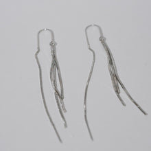 Load image into Gallery viewer, 【Hook Earrings】Silver Chain Tassel Dangle Minimalist Elegant for Modern Elegance