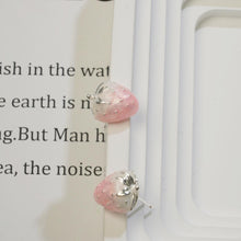 Load image into Gallery viewer, 【Stud Earrings】Pink White Gradient Strawberry Shaped Earrings, Cute Sweet Accessory for Young Girls