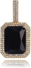 Laden Sie das Bild in den Galerie-Viewer, YOSZO Hip Hop 6 Colors Solitaire Pendant Cubic Zirconia Halo Pendant Necklace with Solid Back…