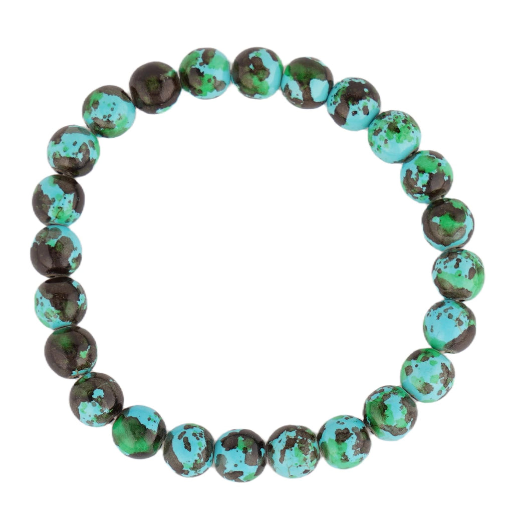 Natural Stone Healing Bracelet Set for Women & Men, Chakra Anxiety Relief Beaded Bracelets, Turquoise Gemstone Elastic Stretch Bracelet for Yoga Meditation, Unisex Spiritual Jewelry Gift