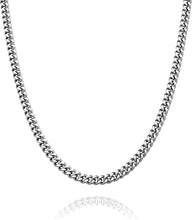 Carica l&#39;immagine nel visualizzatore di Gallery, YOSZO Stainless Steel 4mm Cuban Link Necklace Chain for Men Women Minimalist Jewelry Gifts