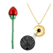 Load image into Gallery viewer, 100 Languages I Love You Necklace for Women, Personalized Name Projection Pendant Jewelry, Customizable Romantic Gift for Mom Wife Girlfriend on Valentine&#39;s Day, Anniversary, Birthday