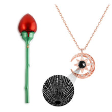 Load image into Gallery viewer, 100 Languages I Love You Necklace for Women, Personalized Name Projection Pendant Jewelry, Customizable Romantic Gift for Mom Wife Girlfriend on Valentine&#39;s Day, Anniversary, Birthday