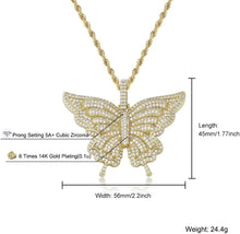 Carregar imagem no visualizador da galeria, YOSZO Fully Iced Out Pendant 14K Gold Plated Micropave Simulated Diamond CZ Necklace for Women