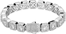 Load image into Gallery viewer, YOSZO 10MM Tennis Bracelet for Men Women 14k Gold Silver Plated Iced Out Cubic Zirconia Lab Simulated Diamond Tennis Wrist Chain Bracelets Hip Hop Jewelry