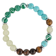 Load image into Gallery viewer, Natural Stone Healing Bracelet Set for Women &amp; Men, Chakra Anxiety Relief Beaded Bracelets, Turquoise Gemstone Elastic Stretch Bracelet for Yoga Meditation, Unisex Spiritual Jewelry Gift