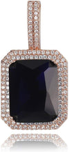 Laden Sie das Bild in den Galerie-Viewer, YOSZO Hip Hop 6 Colors Solitaire Pendant Cubic Zirconia Halo Pendant Necklace with Solid Back…