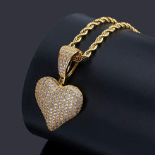 Laden Sie das Bild in den Galerie-Viewer, YOSZO Iced Out Club Diamond Heart Spade Playing Cards Simulated Lab diamonds Pendant Necklace