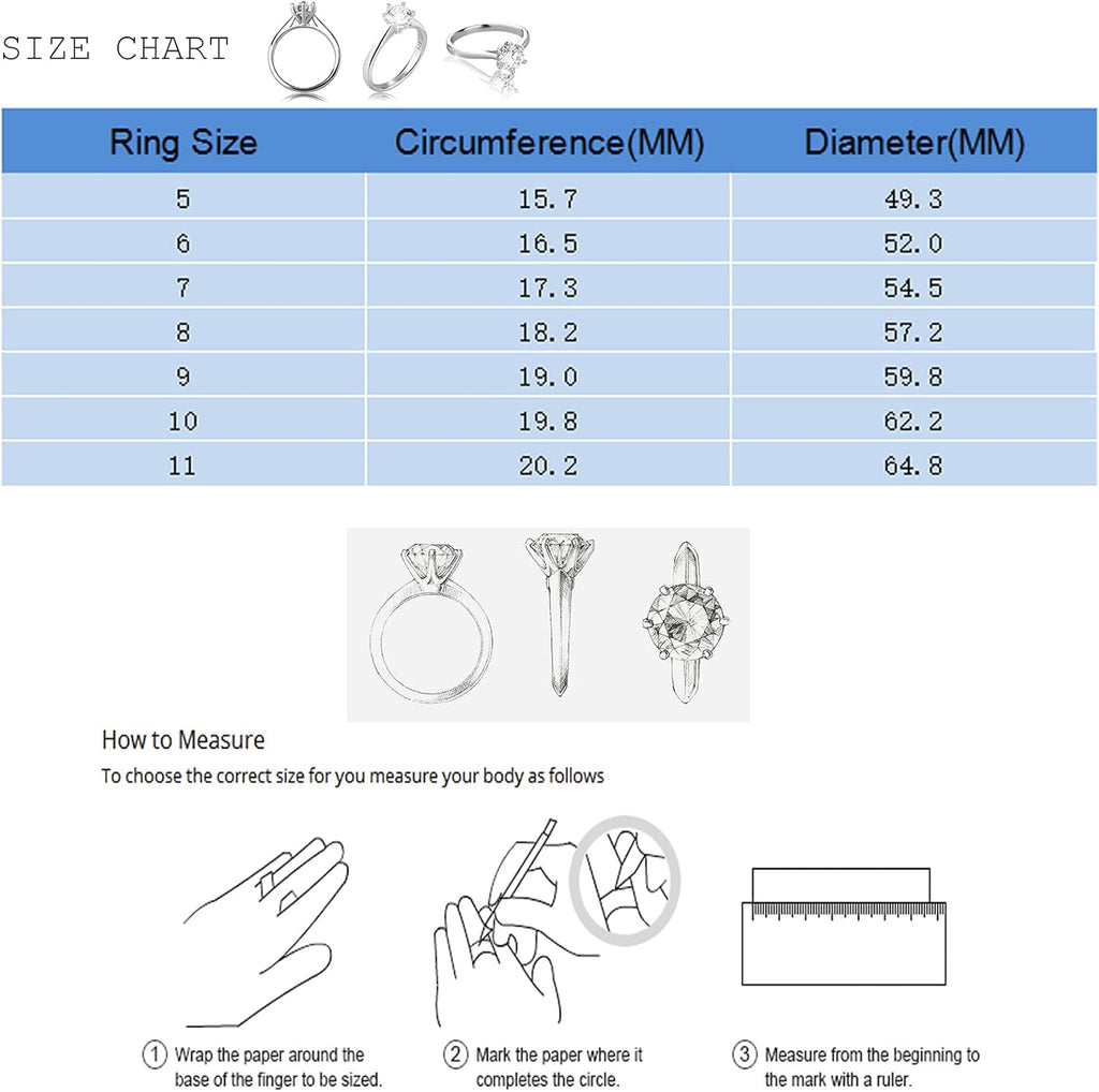 YOSZO 1.0 Ct Moissanite Engagement Ring 925 Sterling Silver Gemstone Decorate VVS1 Clarity Round Cut Wedding Anniversary Band Ring For Women With GRA Certificate Include Gift Box