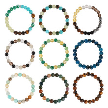 Load image into Gallery viewer, 9PCS Healing Crystal Bracelet Set for Women &amp; Men, 8mm Natural Stone Beaded Bracelets for Anxiety Relief, Good Luck &amp; Protection, Unisex Yoga Meditation Spiritual Jewelry Gift