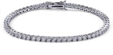 Laden Sie das Bild in den Galerie-Viewer, YOSZO 1 Row AAA Gold Silver All Iced Out Tennis Bling Lab Simulated Diamond Bracelet