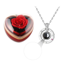 Load image into Gallery viewer, 100 Languages I Love You Necklace for Women, Personalized Name Projection Pendant Jewelry, Customizable Romantic Gift for Mom Wife Girlfriend on Valentine&#39;s Day, Anniversary, Birthday