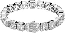 Carica l&#39;immagine nel visualizzatore di Gallery, YOSZO 10MM Tennis Bracelet for Men Women 14k Gold Silver Plated Iced Out Cubic Zirconia Lab Simulated Diamond Tennis Wrist Chain Bracelets Hip Hop Jewelry