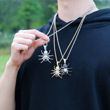 Load image into Gallery viewer, YOSZO  Hip Hop Iced Out Spider Design Pendant Necklace with Micropave Simulated Diamond