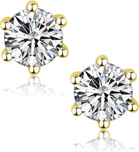 Charger l&#39;image dans la galerie, YOSZO Moissanite Stud Earrings 0.2-4.0 Carat Round Brilliant Cut Moissanite Sterling Silver Earrings Set for Women and Men Include Gift Box