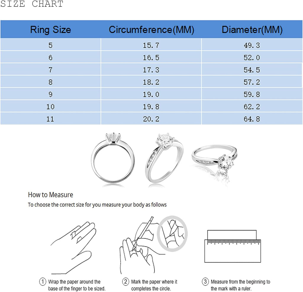 YOSZO 1.0 Ct Moissanite Engagement Ring 925 Sterling Silver Gemstone Decorate VVS1 Clarity Round Cut Wedding Anniversary Band Ring For Women With GRA Certificate Include Gift Box