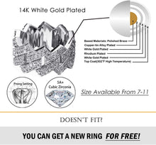 Laden Sie das Bild in den Galerie-Viewer, YOSZO Engagement Ring Men Gold Cuban Link Ring Wedding Band Iced Out 14K Gold Plated 14mm Punk Cubic Zirconia Gold Jewelry Gifts