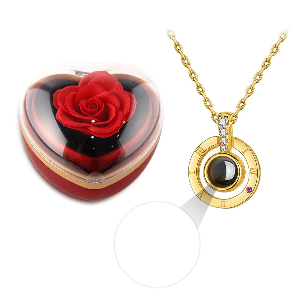 Custom Photo Necklace for Women. Personalized Memorial Jewelry with Picture Inside, Gold/silver Plated. Unique Remembrance, Anniversary, Birthday Gift for Mom, Wife, Girlfriend