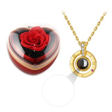 100 Languages I Love You Necklace for Women, Personalized Name Projection Pendant Jewelry, Customizable Romantic Gift for Mom Wife Girlfriend on Valentine's Day, Anniversary, Birthday