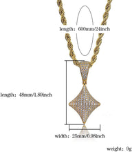 Laden Sie das Bild in den Galerie-Viewer, YOSZO Iced Out Club Diamond Heart Spade Playing Cards Simulated Lab diamonds Pendant Necklace