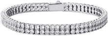 Load image into Gallery viewer, YOSZO 2 Row Tennis Bracelet Iced Out Bling Cubic Zirconia Lab Simulated Diamond Bracelet14K Gold Plated Wrist Chain Hip Hop Jewelry for Men Women