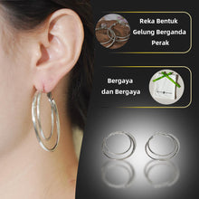Cargar imagen en el visor de la galería, Subang Gelung, Perak, Aloi Bertekstur, Gaya Harian Bergaya, Penting untuk Wanita Bohemian Earrings