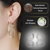 Subang Gelung, Perak, Aloi Bertekstur, Gaya Harian Bergaya, Penting untuk Wanita Bohemian Earrings