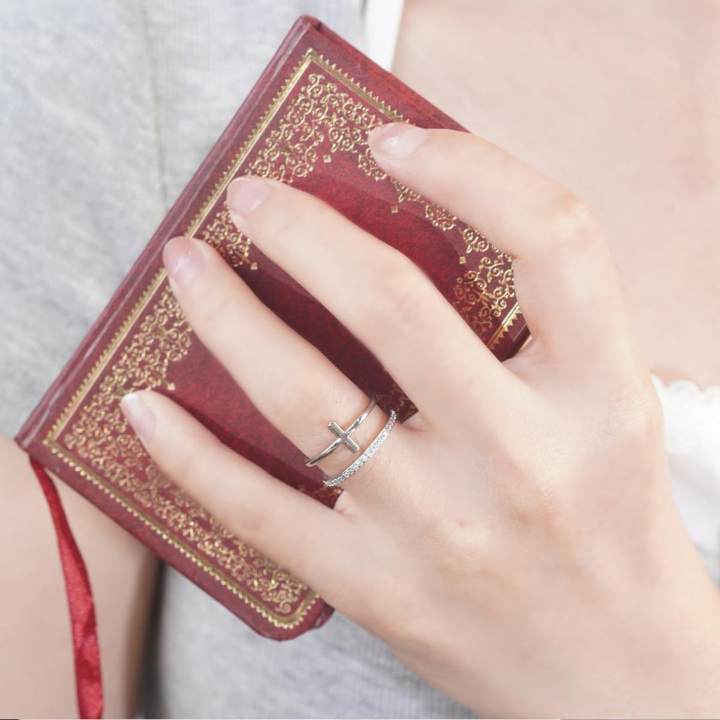 Gold-Plated & Silver Open Ring Set - Double Layer Elegant Minimalist Rings for Women