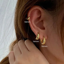Load image into Gallery viewer, 6Pcs Trendy Stainless Steel Gold Round Hoop Earrings For Women Simple Fashion Geometric Drop Earring Set Jewelry Party Gifts
