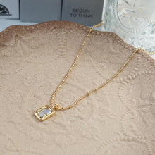 Load image into Gallery viewer, 【Pendant Necklace】 Silver-Tone Copper Beaded Chain Pendant Necklace - Clean Layered Jewelry, Natural Elegance for Women